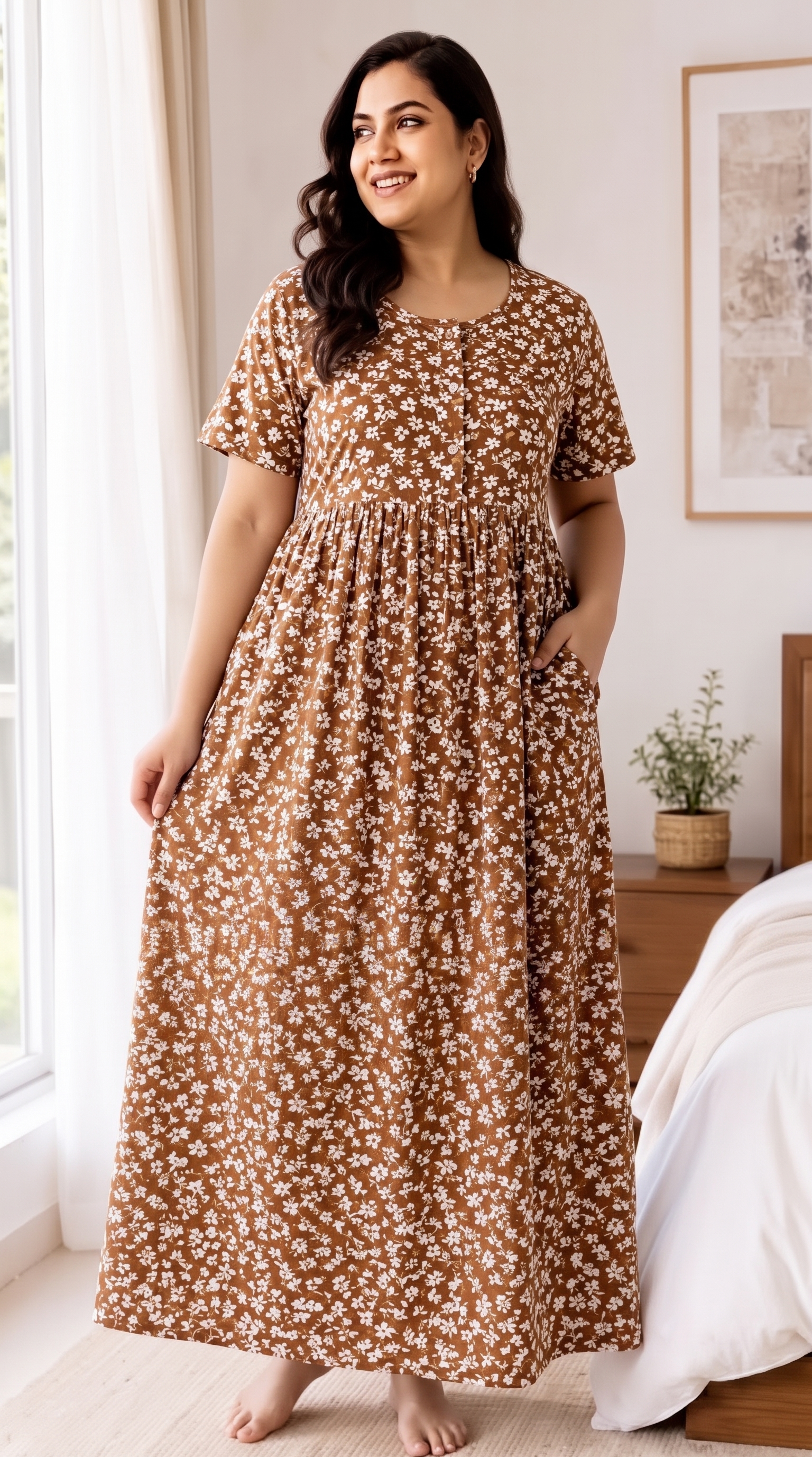 Earthy Brown Floral